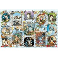 لعبة تركيب صورة قطط رقم 1290-10 مكونة من 1000 قطعة