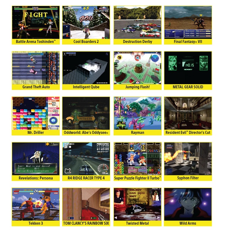 سوني بلايستيشن 1 كلاسيك ميني متضمن 20 لعبة سوني بلايستيشن 1 كلاسيك ميني متضمن 20 لعبة