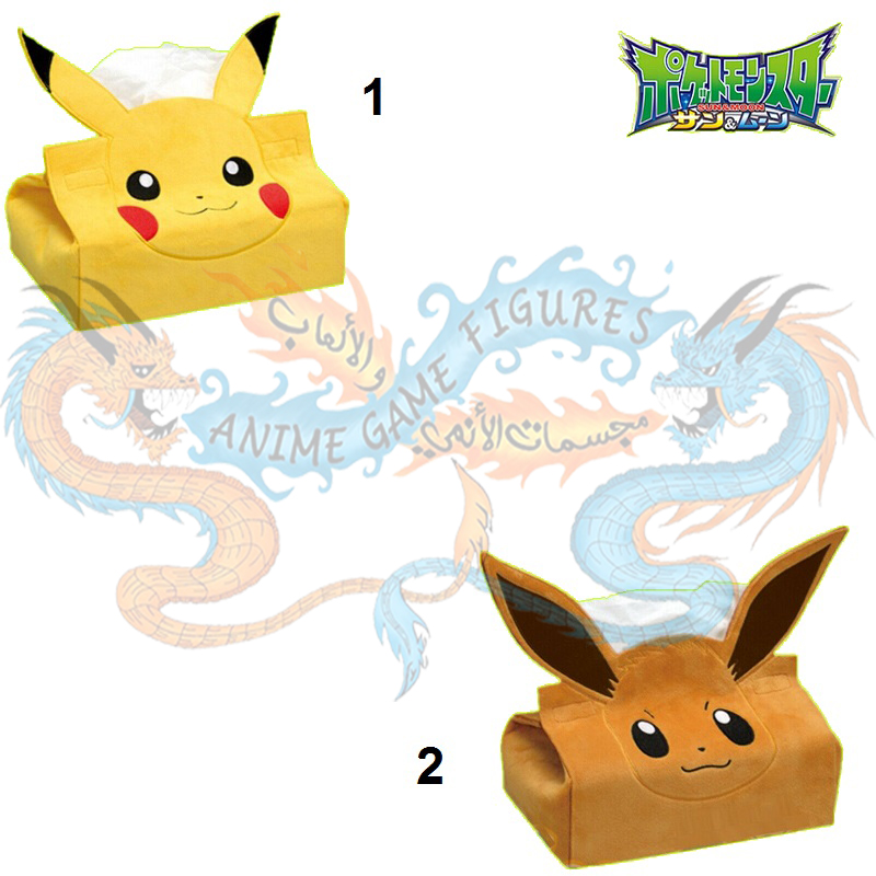 علبة مناديل بوكيمون منوعة