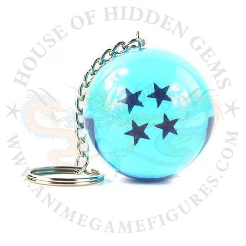 سلسلة مفاتيح كرة التنين رقم 4 زرقاء دراقون بول