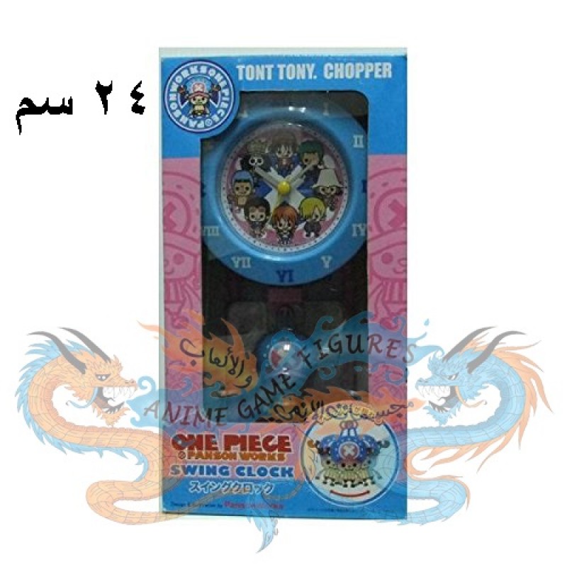 ساعة طاقم قبعة القش وبندول على شكل شوبر ون بيس