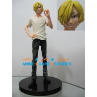 سانجي نسخة الجينز تيشيرت ابيض ون بيس