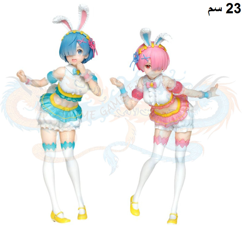 ريم و رام مجسمين هابي ايستر انمي ريزيرو لايف ان ديفرنت ورلد فروم زيرو 