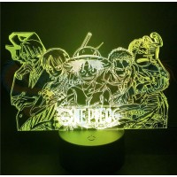 اضاءة ليد انمي 3 دي طاقم قبعة القش ون بيس لوفي